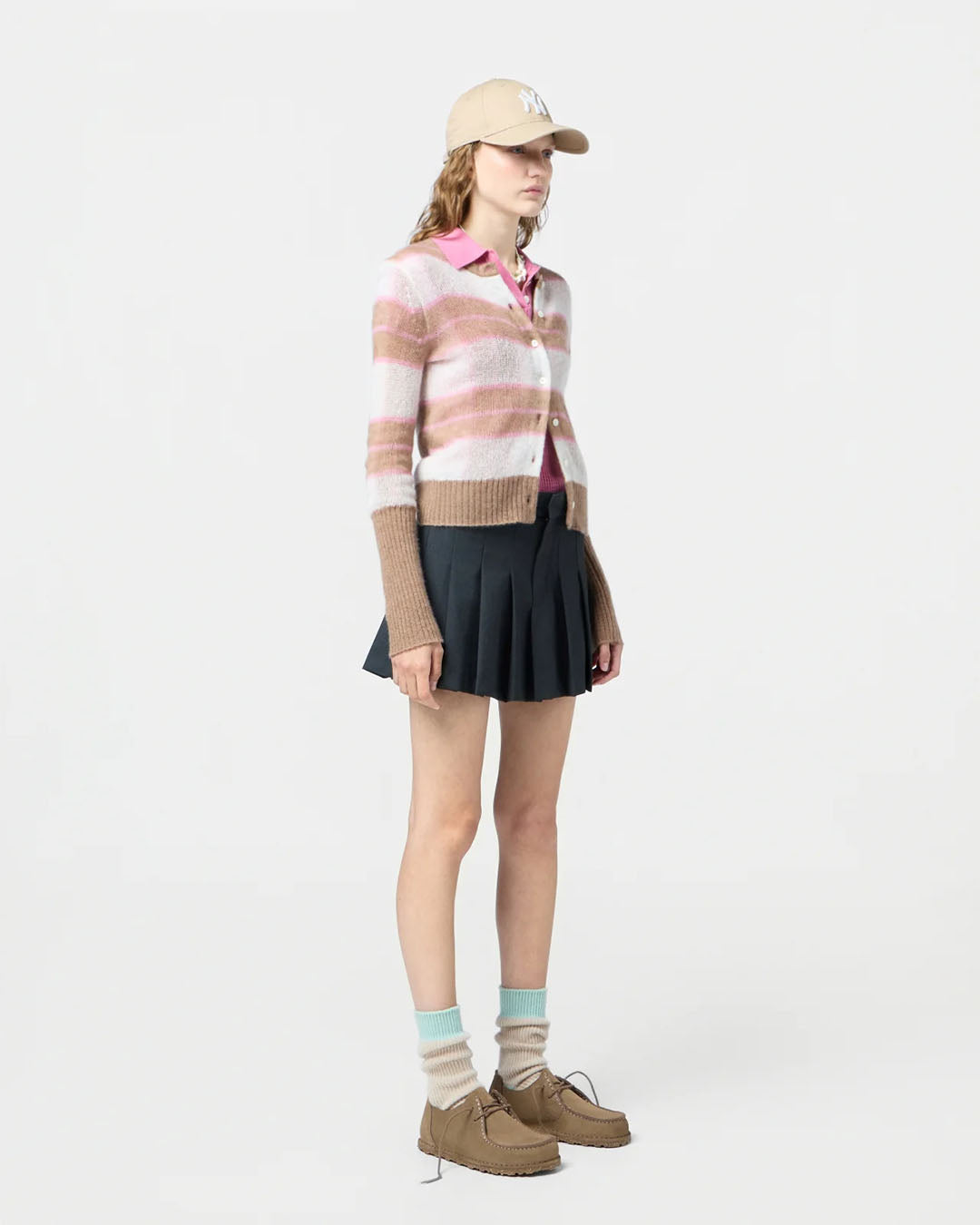 Guest In Residence Shadow Plaid Cardigan