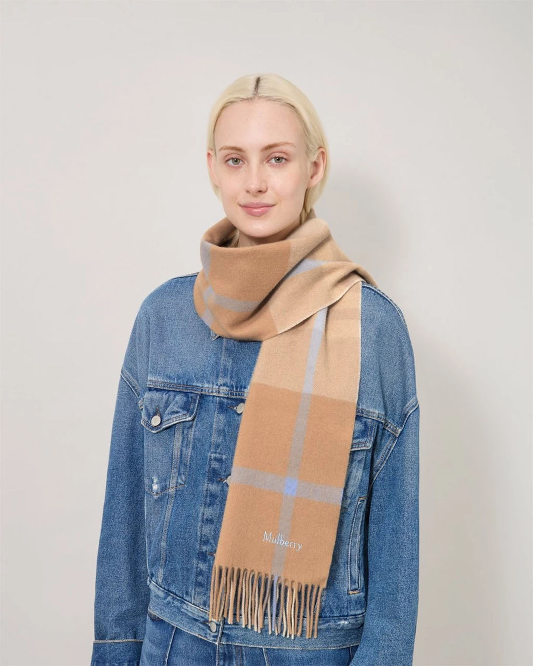 Mulberry Small Check Merino