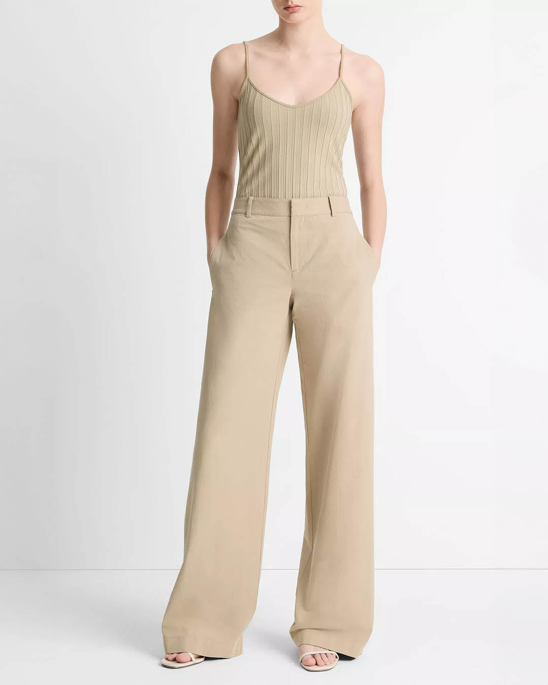 Vince Cotton Wide Leg Pant