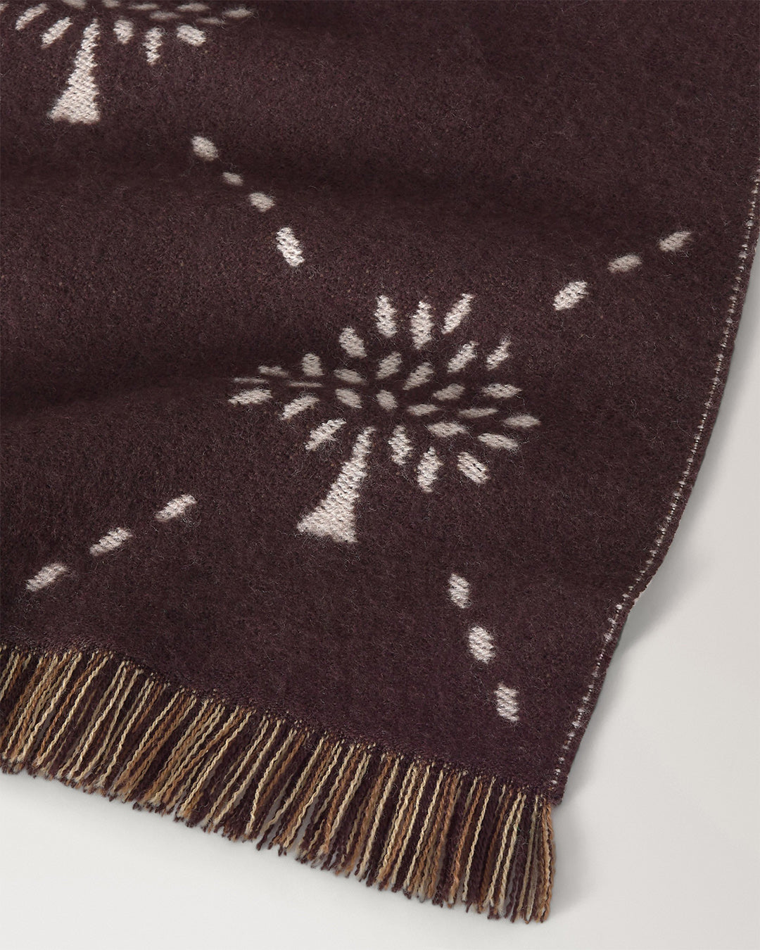 Mulberry Diamond Tree Jacquard Scarf