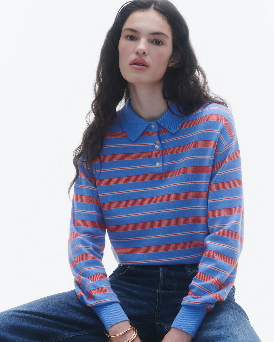 Guest In Residence Collegiate Stripe Polo