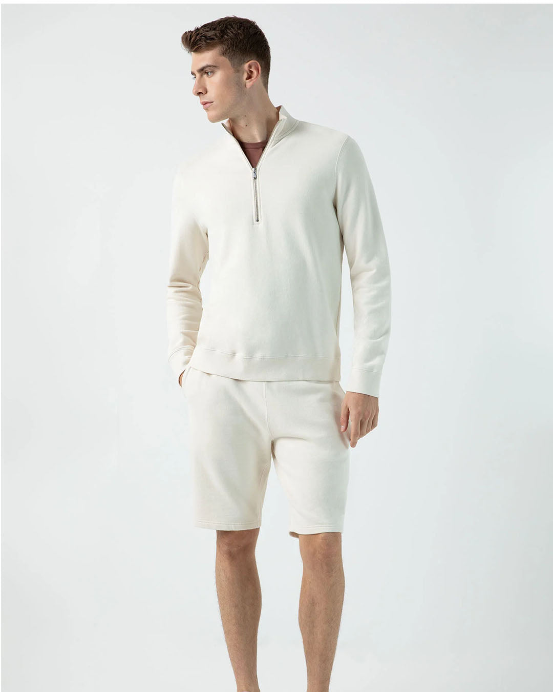 Sunspel Half Zip Sweatshirt