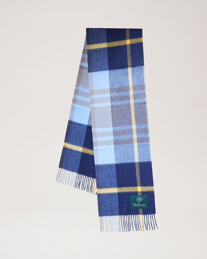 Mulberry Small Check Lambswool Scarf 30x200