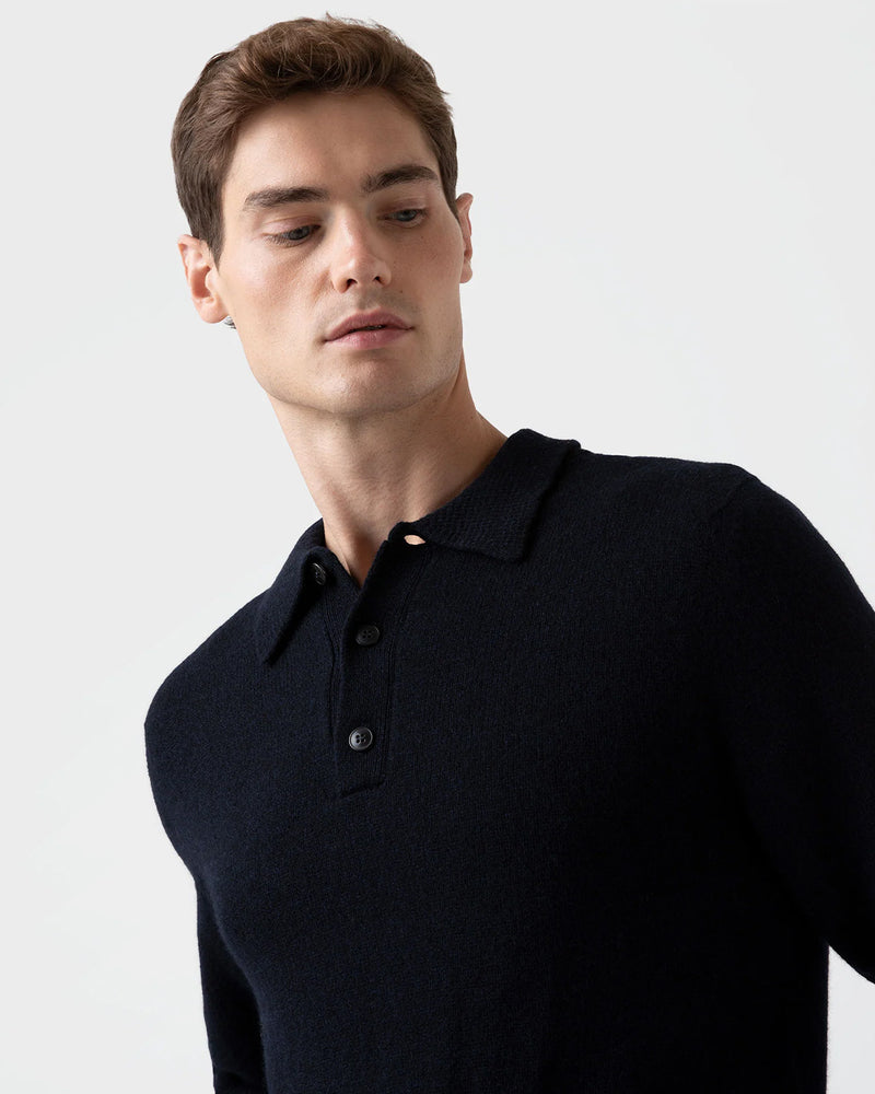 Sunspel Lambswool Polo Shirt