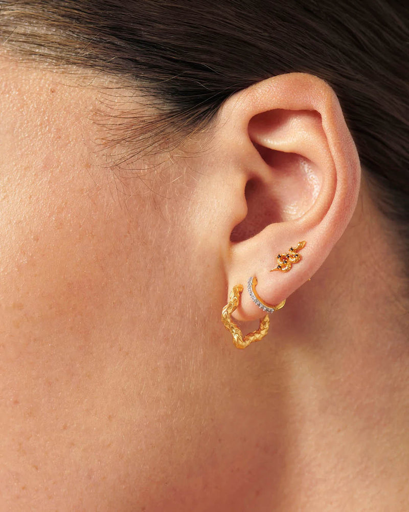 Missoma Mini Squiggle Snake Hoops