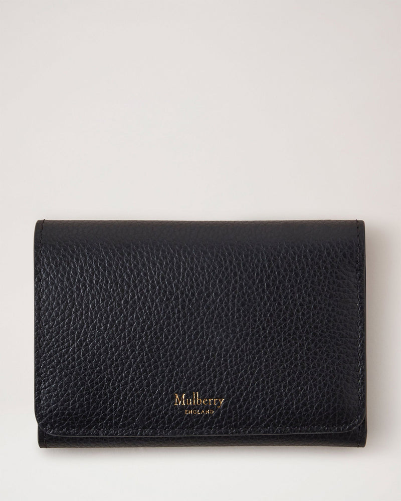 Mulberry Continental Trifold Small Classic Grain Card Holder